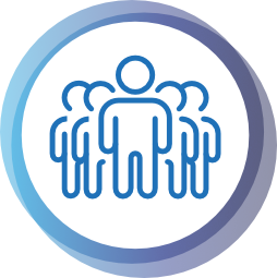 People in a team